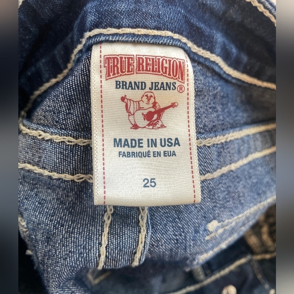 Y2K low rise True religion Legging Dark Wash Jeans Size 25 - Picture 4 of 5